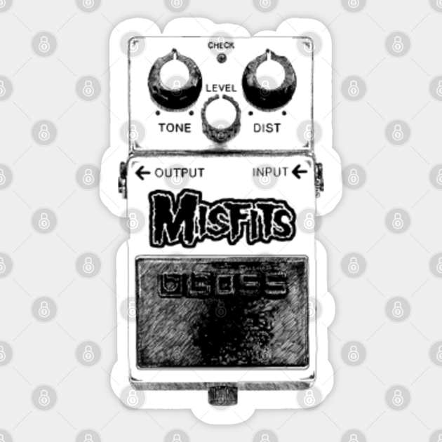 The Misfits Guitar Pedal The Misfits Sticker TeePublic